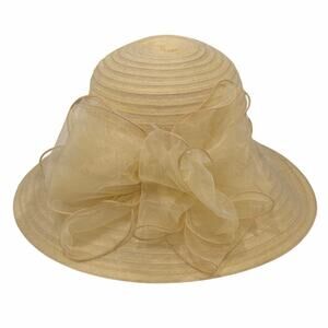 Forbusite women’s church hat with organza bow